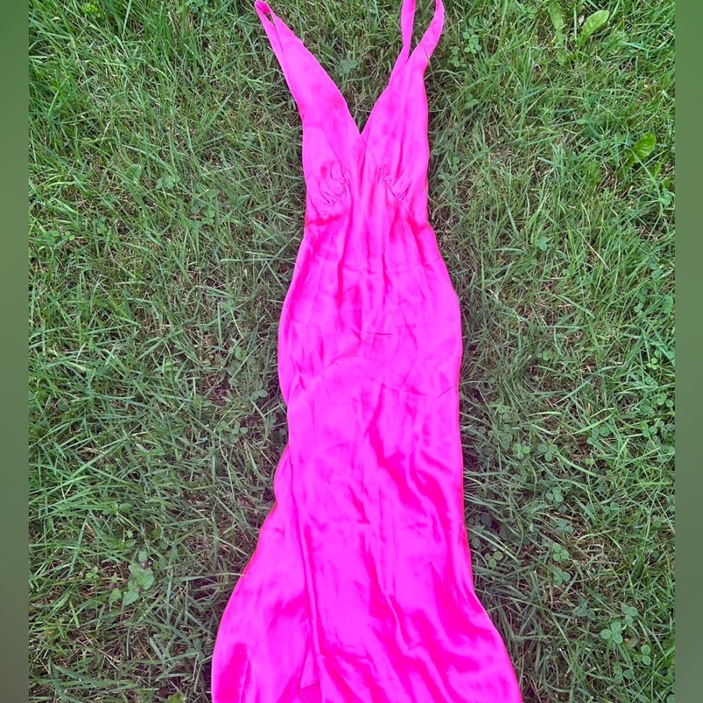 Vintage Victoria Secret Vibrant Pink Slip Gown